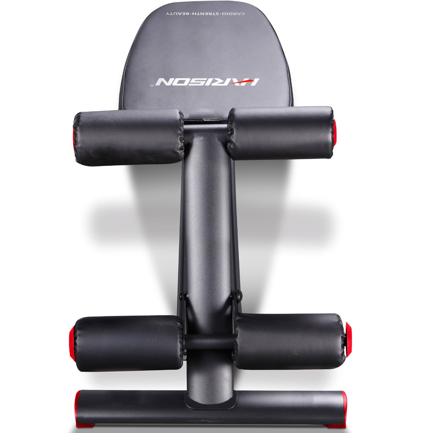 harisonfitness Compact Weight Bench with Dumbbel Rack