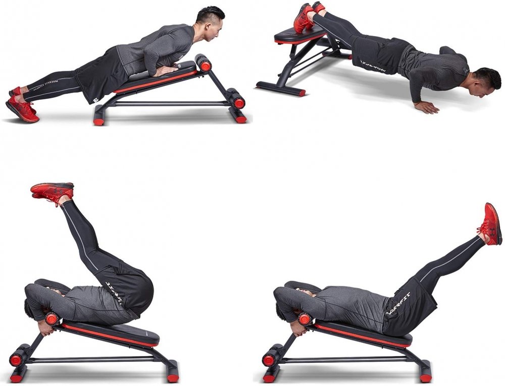 harisonfitness Compact Weight Bench with Dumbbel Rack