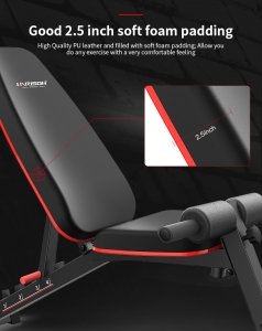 HARISON fitness adjustable foldable weight bench