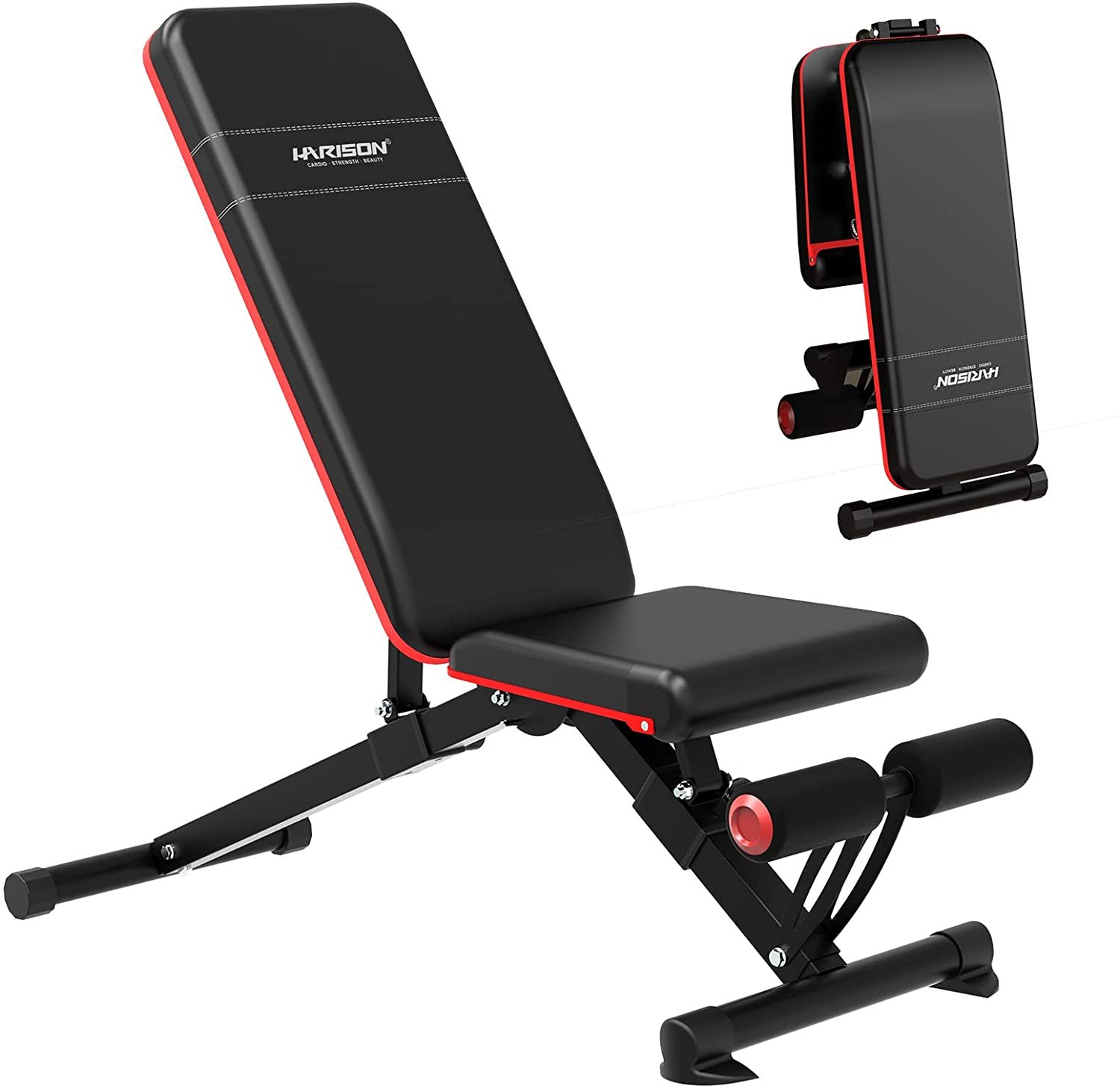 HARISON Adjustable Weight Bench Foldable Exercise Bench Multipurpose Incline Decline Workout Bench for Strength Training (5)